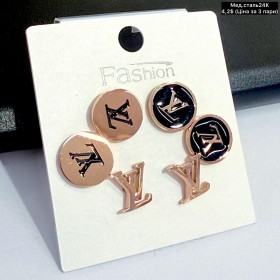 Сережки мед.сталь24К 10550 (ціна за 3 пари)